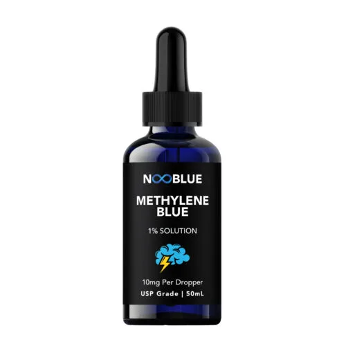Methylene Blue Drops – NooBlue 1% USP solution, 50ml bottle with precision dropper