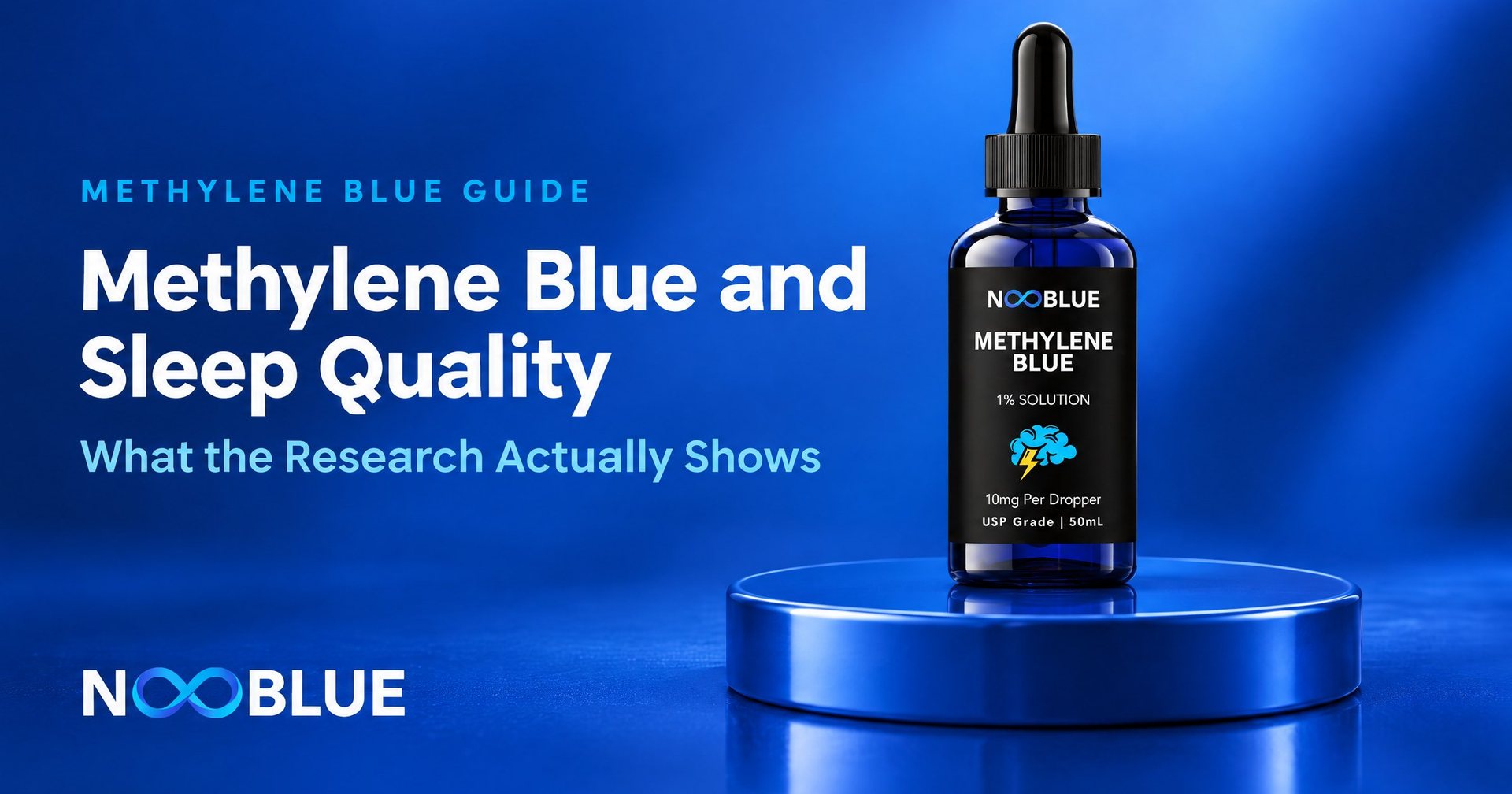 Methylene Blue and Sleep Quality: What the Research Actually Shows – NooBlue Methylene Blue 1% Solution dropper bottle