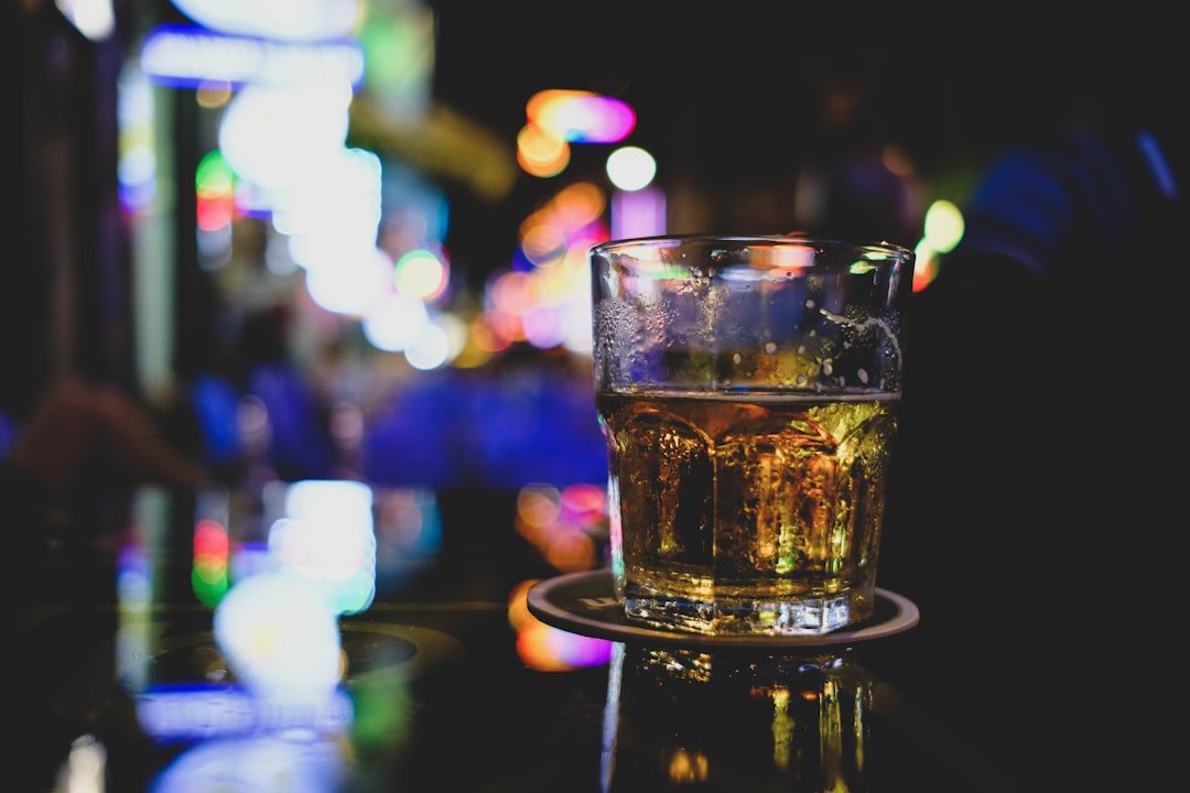 methylene blue and alcohol - drink glass close up | NooBlue