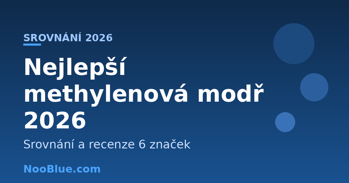 Nejlepší methylenová modř 2026 – srovnání 6 značek podle čistoty, COA a ceny