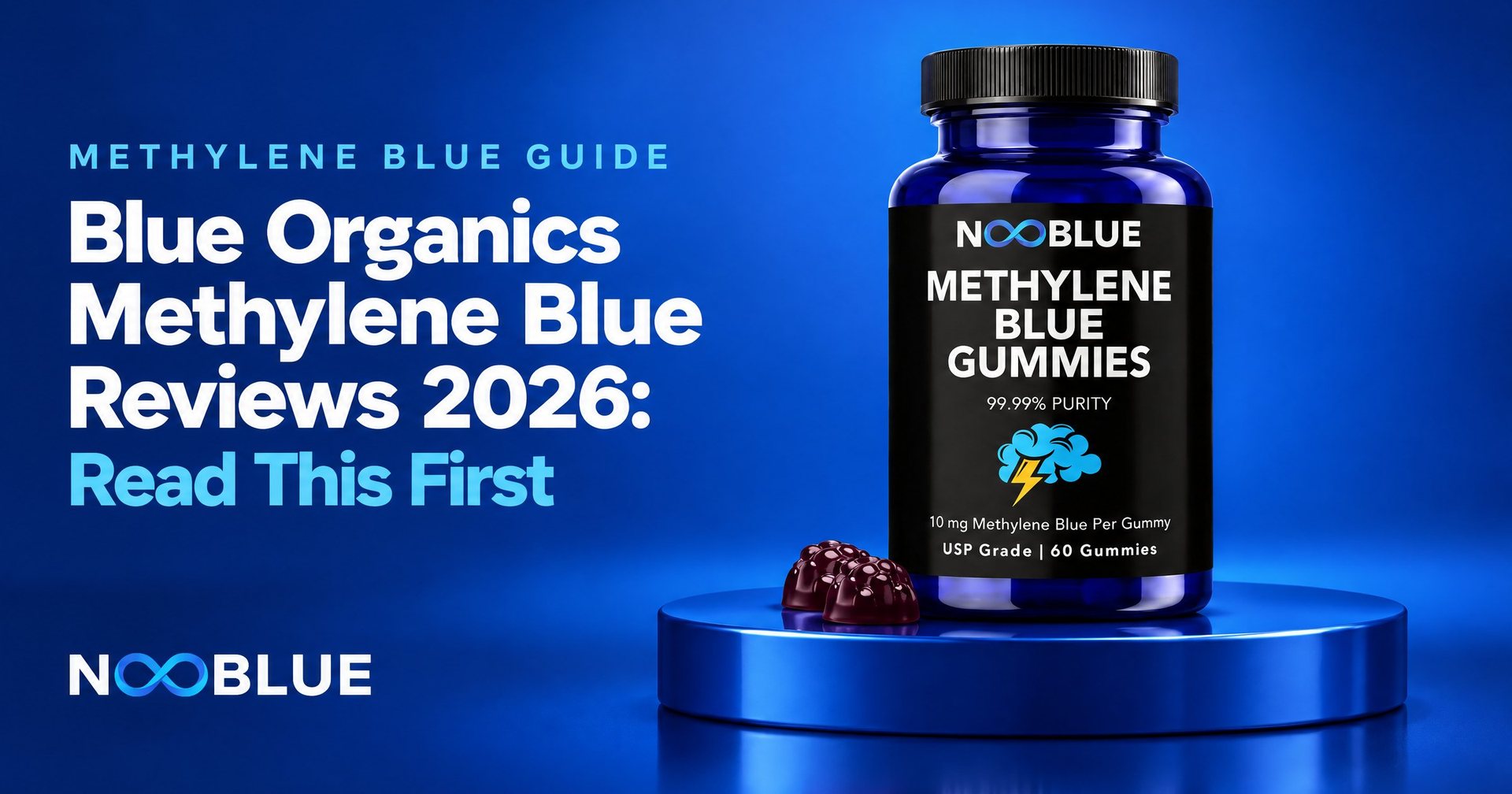 Blue Organics Methylene Blue Reviews 2026: Read This First – NooBlue Methylene Blue Gummies bottle