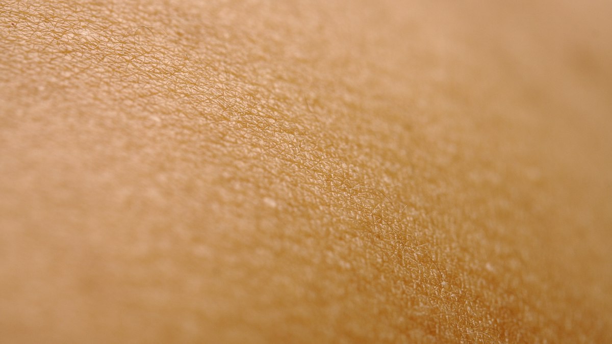 Close-up of skin illustrating methylene blue side effects on skin such as temporary blue discoloration